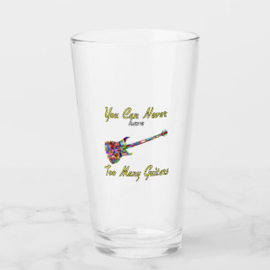 Je kunt nooit te veel gitaren hebben - kleurrijk glas