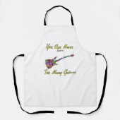 Je kunt nooit te veel gitaren hebben - kleurrijk schort (Voorkant)