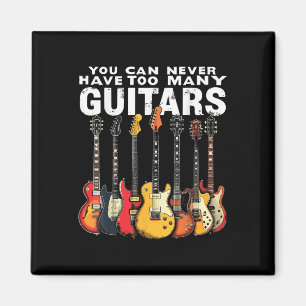 Je kunt nooit te veel gitaren hebben Muziek Gitaar Magneet
