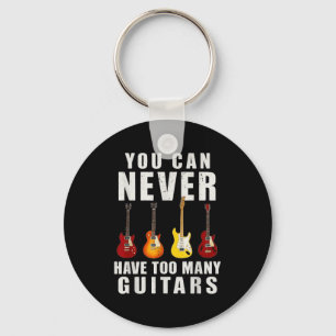 Je kunt nooit te veel gitaren hebben muziek grappi sleutelhanger