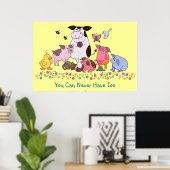 Je kunt nooit te veel vrienden hebben poster (Thuiskantoor)