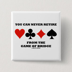 Je kunt nooit terugkeren van het spel van de brug vierkante button 5,1 cm