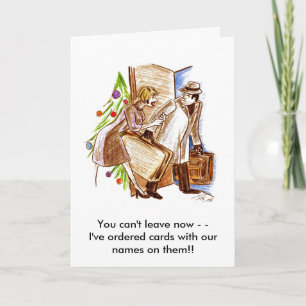 Je kunt nu niet weggaan feestdagen kaart