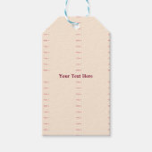 Je kunt op me rekenen Minimaal patroon & citaatont Cadeaulabel (Voorkant)