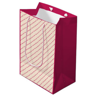 Je kunt op me rekenen Minimaal patroon & citaatont Medium Cadeauzakje