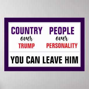 Je kunt Trump Country op 14 juni verlaten Poster