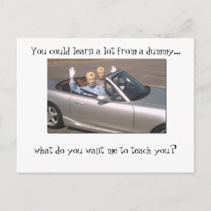 Je kunt veel leren van een dummy briefkaart