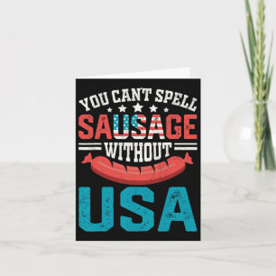 Je kunt worst niet spellen zonder USA Vintage Patr Kaart