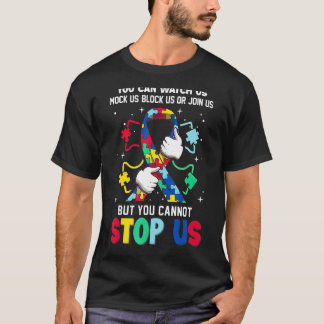 Je kunt zien hoe we ons blokkeren of bij ons aansl t-shirt