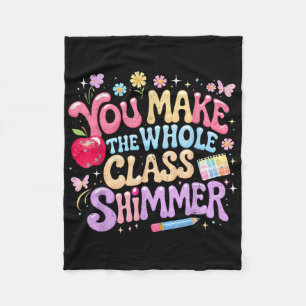 Je laat de hele klas glinsteren Leuk schoolcadeau Fleece Deken