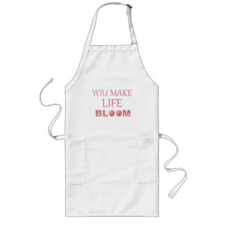 Je laat het leven bloeien bloemencadeau voor haar lang schort