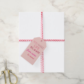 Je laat het leven bloeien Bloemengeschenk voor haa Cadeaulabel
