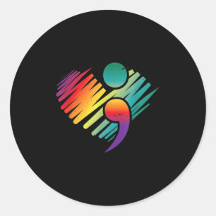 Je laat je verhaal niet eindigen _ Mental Health A Ronde Sticker