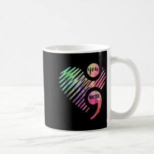 Je laat je verhaal niet eindigen met een puntkomma koffiemok