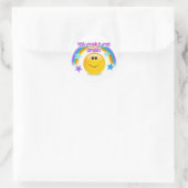 je laat me glimlachen ronde sticker (Tas)