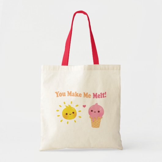 Je laat me smelten, schattige zon en ijs tote bag (Voorkant)