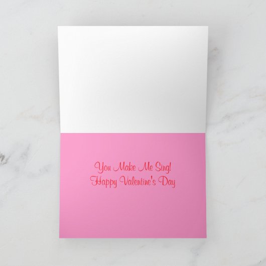 Je laat me Tortelduifjes custom Valentijn zingen Feestdagen Kaart (Binnen)