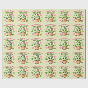 Je laat mijn hart bloeien Cute Kawaii Matcha Cadeaupapier