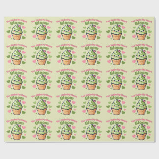 Je laat mijn hart bloeien Cute Kawaii Matcha Cadeaupapier