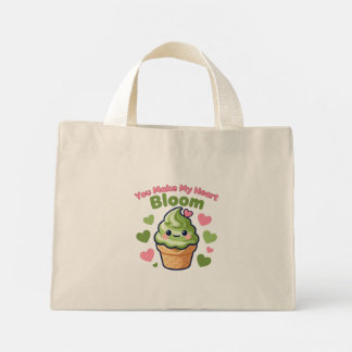 Je laat mijn hart bloeien Cute Kawaii Matcha Mini Tote Bag