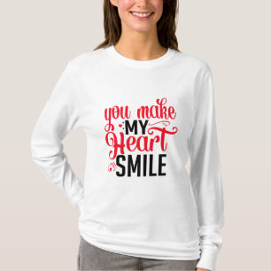 Je laat mijn hart glimlachen Dames lange mouwen T-shirt