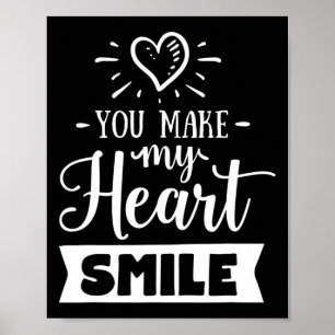 Je laat mijn hart glimlachen Familie Valentijnskaa Poster