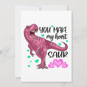 Je laat mijn hart op Valentijnsdag als een dinosau Feestdagenkaart