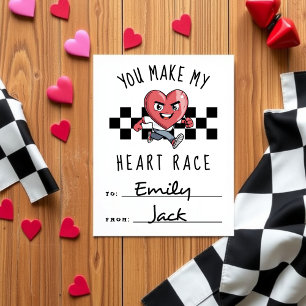 Je laat mijn hart racen naar Valentijnsdag Feestdagenkaart