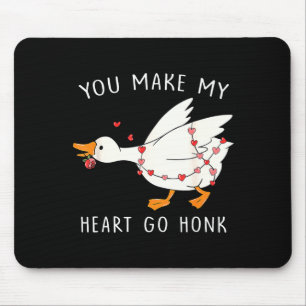 Je laat mijn hart toeteren Gans Valentijnsdag Muismat