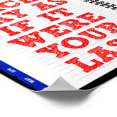 Je laatste dag grappige Poster (Hoek)