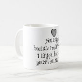 Je lacht omdat ik anders ben koffiemok (Voorkant links)