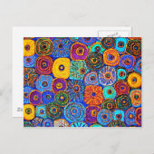 JE L'AIME ! Carte de fleurs impressionnistes color (Devant / Derrière)