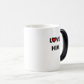 Je l'aime et je l'aime Mug Coeur rouge (Devant droit)