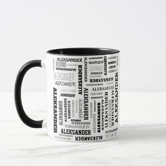 Je (lange) naam is hier te vinden mok (Links)