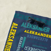 Je (lange) naam is hier te vinden strandlaken (In situ)