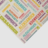 Je (lange) naam is hier te vinden tissuepapier (Detail)