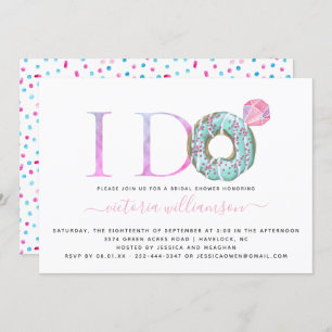 Je le fais  Donut Theme Bridal Shower Invitation