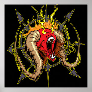 Je leeft in vlammen poster