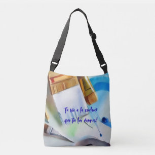 Je leven heeft de kleur die je hem geeft. crossbody tas