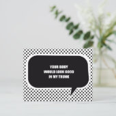 JE LICHAAM ZOU ER GOED UITZIEN IN MIJN KOFFERBAK BRIEFKAART (Staand voorkant)