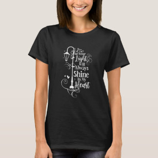 Je licht schijnt altijd in mijn herinneringsherinn t-shirt