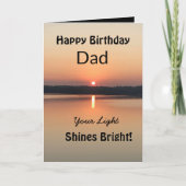 Je licht schijnt helder op je verjaardag kaart (Voorkant)