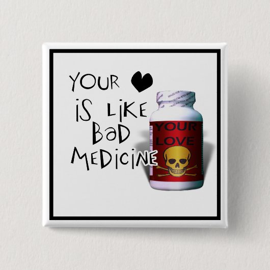 Je Liefde is als... Vierkante Button 5,1 Cm (Voorkant)