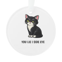 Je liegt, ik kijk scheef Grappige Tuxedo Kat Citaa