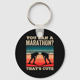 Je liep een marathon die Schattige is voor biatlet Sleutelhanger
