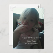 Je lil Nose Picker Briefkaart (Voorkant / Achterkant)