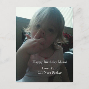 Je lil Nose Picker Briefkaart