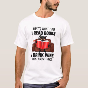 je lis livre je bois vin t-shirt