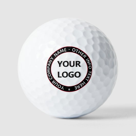 Je Logo aangepaste tekstnaam en kleuren Golf Balls Golfballen (Voorkant)