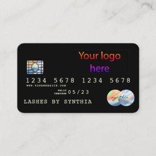 Je Logo Holograaf moderne creditcard toevoegen Visitekaartje